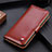 Funda de Cuero Cartera con Soporte Carcasa L01 para Vivo V20 SE Marron