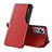 Funda de Cuero Cartera con Soporte Carcasa L01 para Xiaomi Mi 12S 5G Rojo