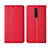 Funda de Cuero Cartera con Soporte Carcasa L01 para Xiaomi Poco X2 Rojo