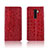 Funda de Cuero Cartera con Soporte Carcasa L01 para Xiaomi Redmi Note 8 Pro Rojo