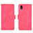 Funda de Cuero Cartera con Soporte Carcasa L01Z para Samsung Galaxy A01 Core Rosa Roja