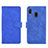 Funda de Cuero Cartera con Soporte Carcasa L01Z para Samsung Galaxy M10S Azul