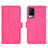 Funda de Cuero Cartera con Soporte Carcasa L01Z para Vivo X60 Pro 5G Rosa Roja