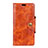 Funda de Cuero Cartera con Soporte Carcasa L02 para Alcatel 1 Naranja