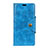 Funda de Cuero Cartera con Soporte Carcasa L02 para Alcatel 3 Azul