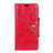 Funda de Cuero Cartera con Soporte Carcasa L02 para Alcatel 3 Rojo