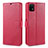 Funda de Cuero Cartera con Soporte Carcasa L02 para Huawei Enjoy 20 5G Rojo