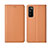 Funda de Cuero Cartera con Soporte Carcasa L02 para Huawei Enjoy 20 Pro 5G Naranja