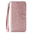 Funda de Cuero Cartera con Soporte Carcasa L02 para Oppo A8 Oro Rosa