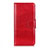 Funda de Cuero Cartera con Soporte Carcasa L02 para Oppo Reno4 4G Rojo