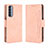 Funda de Cuero Cartera con Soporte Carcasa L02 para Oppo Reno4 Pro 4G Rosa