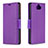 Funda de Cuero Cartera con Soporte Carcasa L02 para Sony Xperia XA3 Ultra Morado