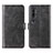 Funda de Cuero Cartera con Soporte Carcasa L02 para Xiaomi Mi Note 10 Pro Negro