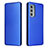 Funda de Cuero Cartera con Soporte Carcasa L02Z para Motorola Moto Edge 20 5G Azul