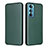 Funda de Cuero Cartera con Soporte Carcasa L02Z para Motorola Moto Edge 30 5G Verde