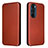 Funda de Cuero Cartera con Soporte Carcasa L02Z para Motorola Moto Edge X30 5G Marron