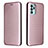 Funda de Cuero Cartera con Soporte Carcasa L02Z para Oppo Reno6 Z 5G Oro Rosa