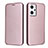 Funda de Cuero Cartera con Soporte Carcasa L02Z para Oppo Reno7 A Oro Rosa