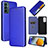 Funda de Cuero Cartera con Soporte Carcasa L02Z para Samsung Galaxy M23 5G Azul