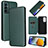 Funda de Cuero Cartera con Soporte Carcasa L02Z para Samsung Galaxy M23 5G Verde