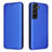 Funda de Cuero Cartera con Soporte Carcasa L02Z para Samsung Galaxy S21 5G Azul
