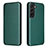 Funda de Cuero Cartera con Soporte Carcasa L02Z para Samsung Galaxy S21 5G Verde