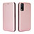 Funda de Cuero Cartera con Soporte Carcasa L02Z para Vivo Y11s Oro Rosa