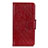 Funda de Cuero Cartera con Soporte Carcasa L03 para Alcatel 1X (2019) Rojo