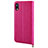 Funda de Cuero Cartera con Soporte Carcasa L03 para Apple iPhone XR Rosa Roja
