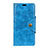 Funda de Cuero Cartera con Soporte Carcasa L03 para HTC Desire 12S Azul