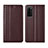 Funda de Cuero Cartera con Soporte Carcasa L03 para Huawei Honor 30 Lite 5G Marron