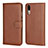 Funda de Cuero Cartera con Soporte Carcasa L03 para Huawei P20 Marron