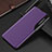 Funda de Cuero Cartera con Soporte Carcasa L03 para Oppo Reno8 5G Morado