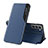 Funda de Cuero Cartera con Soporte Carcasa L03 para Samsung Galaxy S21 Plus 5G Azul