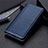 Funda de Cuero Cartera con Soporte Carcasa L03 para Samsung Galaxy S21 Ultra 5G Azul