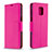 Funda de Cuero Cartera con Soporte Carcasa L03 para Xiaomi Poco M2 Pro Rosa Roja