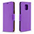 Funda de Cuero Cartera con Soporte Carcasa L03 para Xiaomi Redmi Note 9S Morado