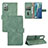 Funda de Cuero Cartera con Soporte Carcasa L03Z para Samsung Galaxy Note 20 5G Verde