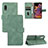 Funda de Cuero Cartera con Soporte Carcasa L03Z para Samsung Galaxy XCover Pro Verde
