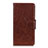 Funda de Cuero Cartera con Soporte Carcasa L04 para Alcatel 3L Marron