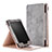 Funda de Cuero Cartera con Soporte Carcasa L04 para Amazon Kindle Paperwhite 6 inch Gris