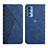 Funda de Cuero Cartera con Soporte Carcasa L04 para Motorola Moto Edge 20 Pro 5G Azul
