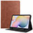 Funda de Cuero Cartera con Soporte Carcasa L04 para Samsung Galaxy Tab S7 11 Wi-Fi SM-T870 Marron