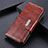 Funda de Cuero Cartera con Soporte Carcasa L04 para Vivo V20 SE Marron