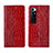 Funda de Cuero Cartera con Soporte Carcasa L04 para Xiaomi Mi 10 Ultra Rojo