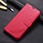 Funda de Cuero Cartera con Soporte Carcasa L04 para Xiaomi Redmi 8 Rojo