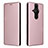 Funda de Cuero Cartera con Soporte Carcasa L04Z para Sony Xperia PRO-I Oro Rosa