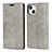 Funda de Cuero Cartera con Soporte Carcasa L05 para Apple iPhone 13 Mini Gris