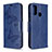 Funda de Cuero Cartera con Soporte Carcasa L05 para Huawei P Smart (2020) Azul