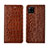 Funda de Cuero Cartera con Soporte Carcasa L05 para Samsung Galaxy A42 5G Marron Claro